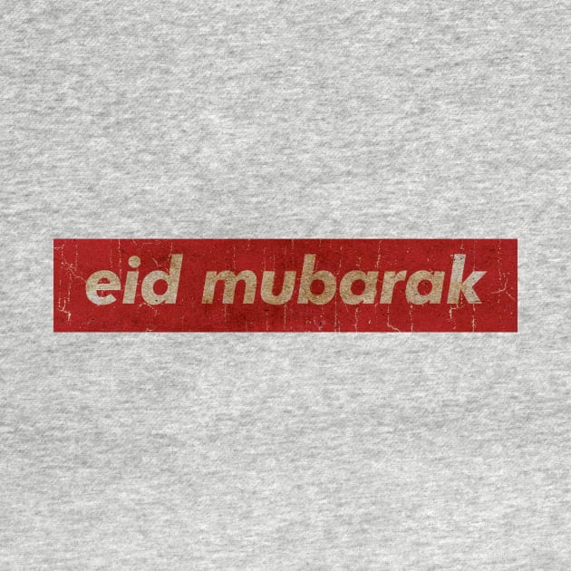 EID MUBARAK - SIMPLE RED VINTAGE by GLOBALARTWORD